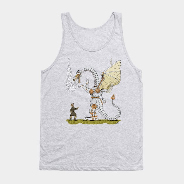 Mechanical Dragon Tank Top by AzureLionProductions